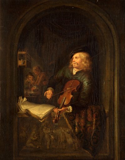 Man with a Violin by Gerrit Dou